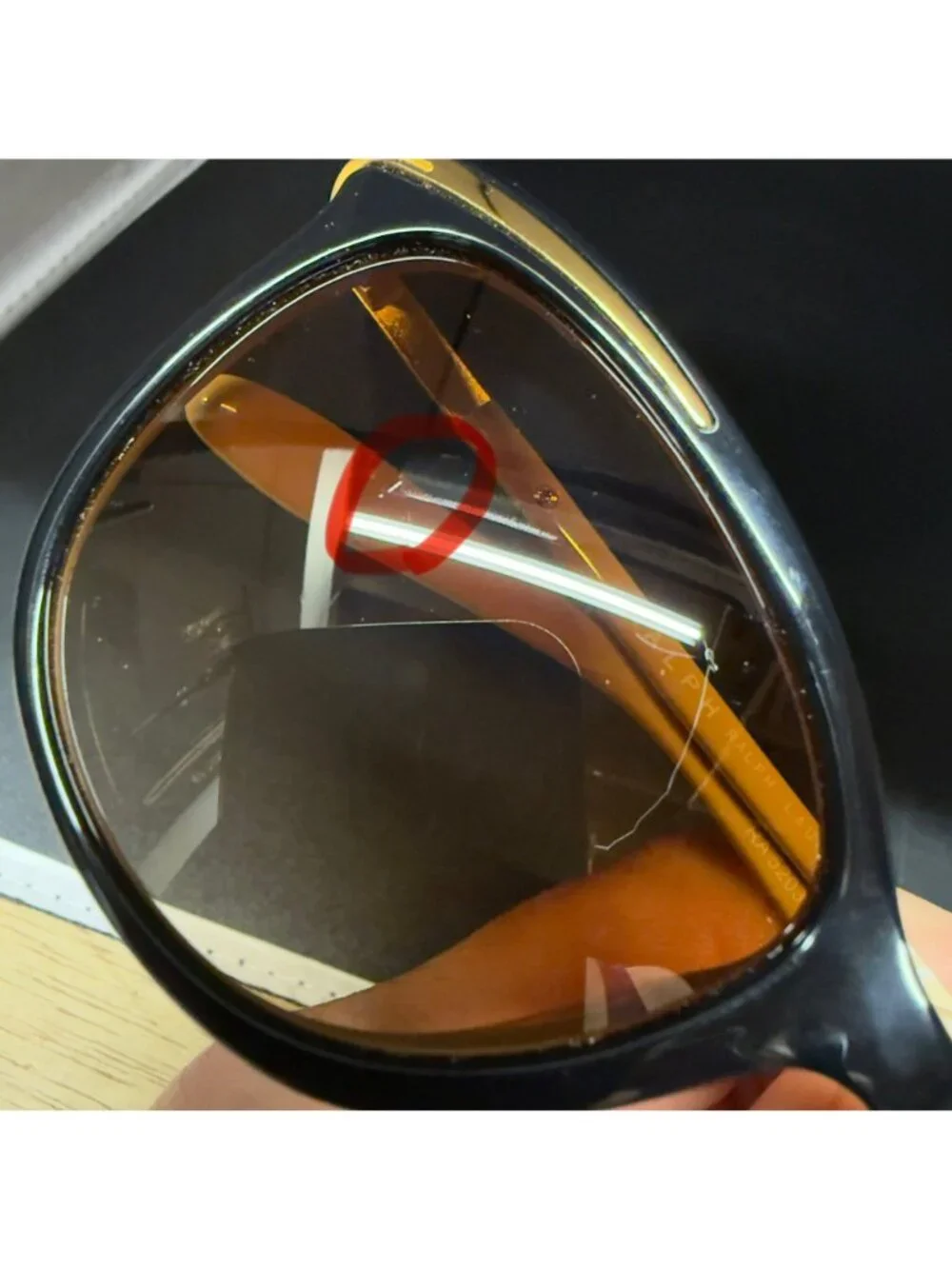 Ralph Lauren Women Sunglasses RA5203 Cat Eye 1090T5 Black On Gold 54 16 135 READ